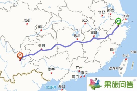 浙江到云南火車，浙江到云南多少公里，浙江到云南機票要多少錢？